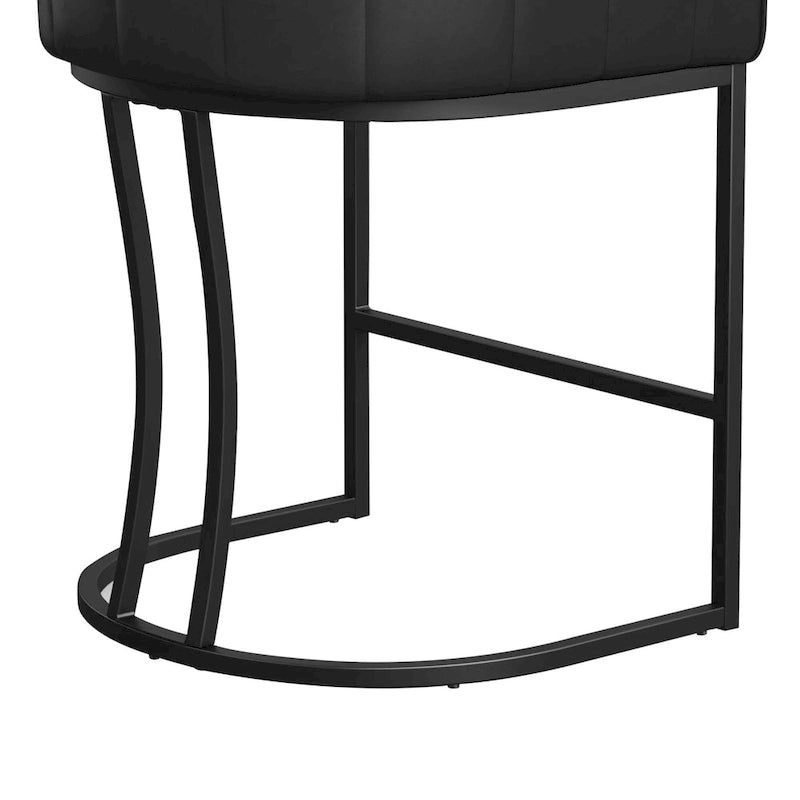 Lot de 4 tabourets de bar modernes de 66 cm avec dossier bas et cadre en métal, hauteur comptoir