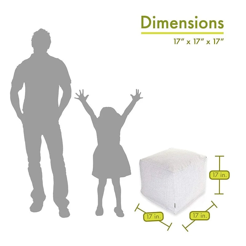 Pouf cube d'intérieur ottoman
