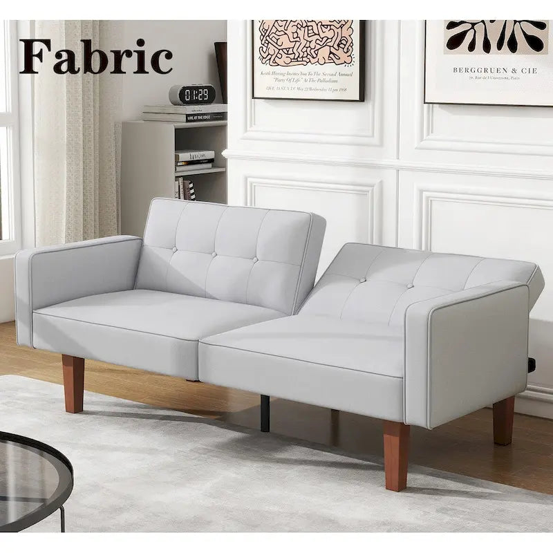 Canapé-lit futon convertible avec coussin en mousse à mémoire de forme