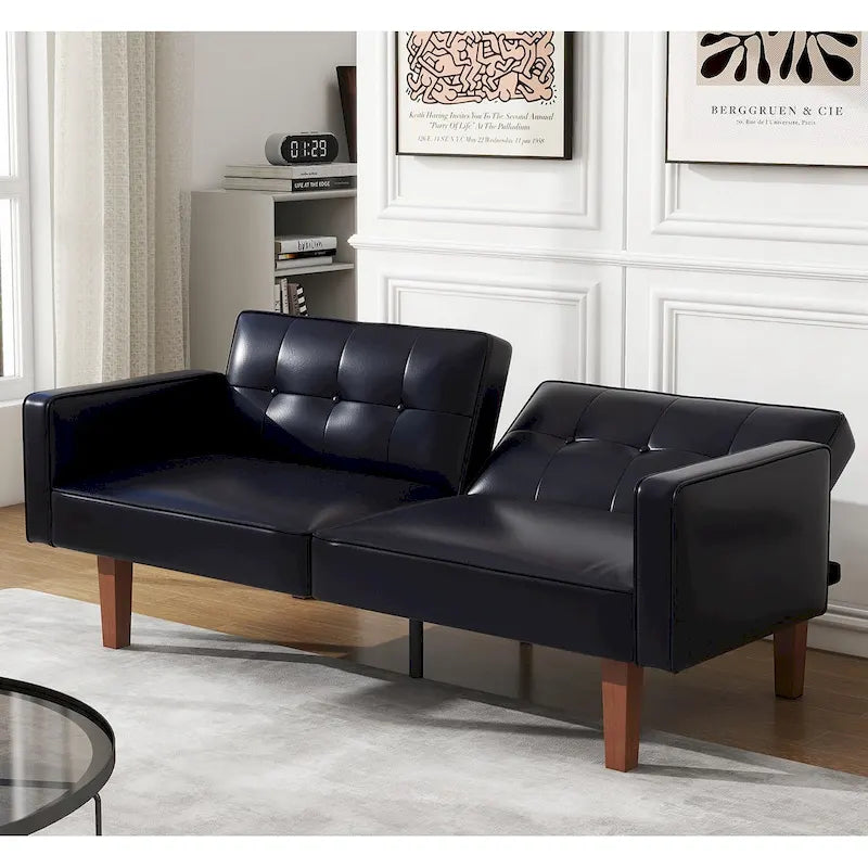 Canapé-lit futon convertible avec coussin en mousse à mémoire de forme