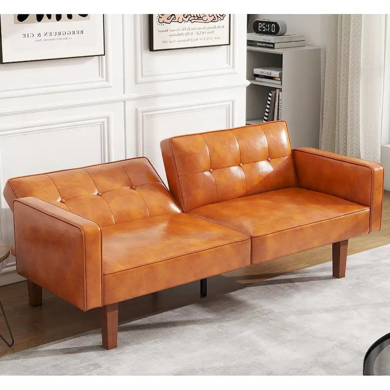 Canapé-lit futon convertible avec coussin en mousse à mémoire de forme