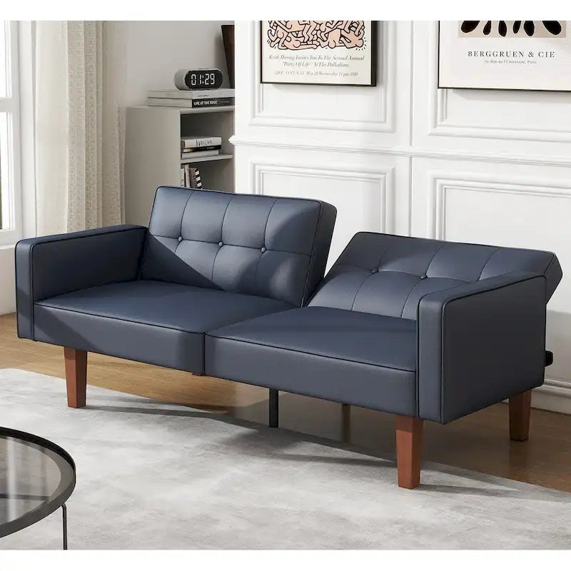 Canapé-lit futon convertible avec coussin en mousse à mémoire de forme