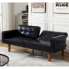 Canapé-lit futon convertible avec coussin en mousse à mémoire de forme