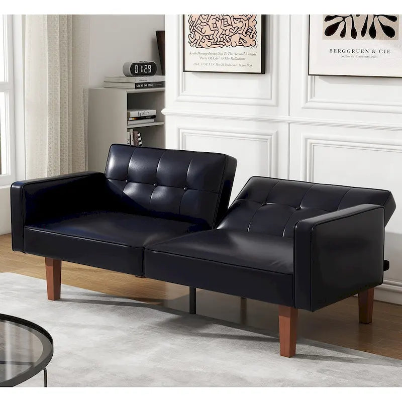 Canapé-lit futon convertible avec coussin en mousse à mémoire de forme