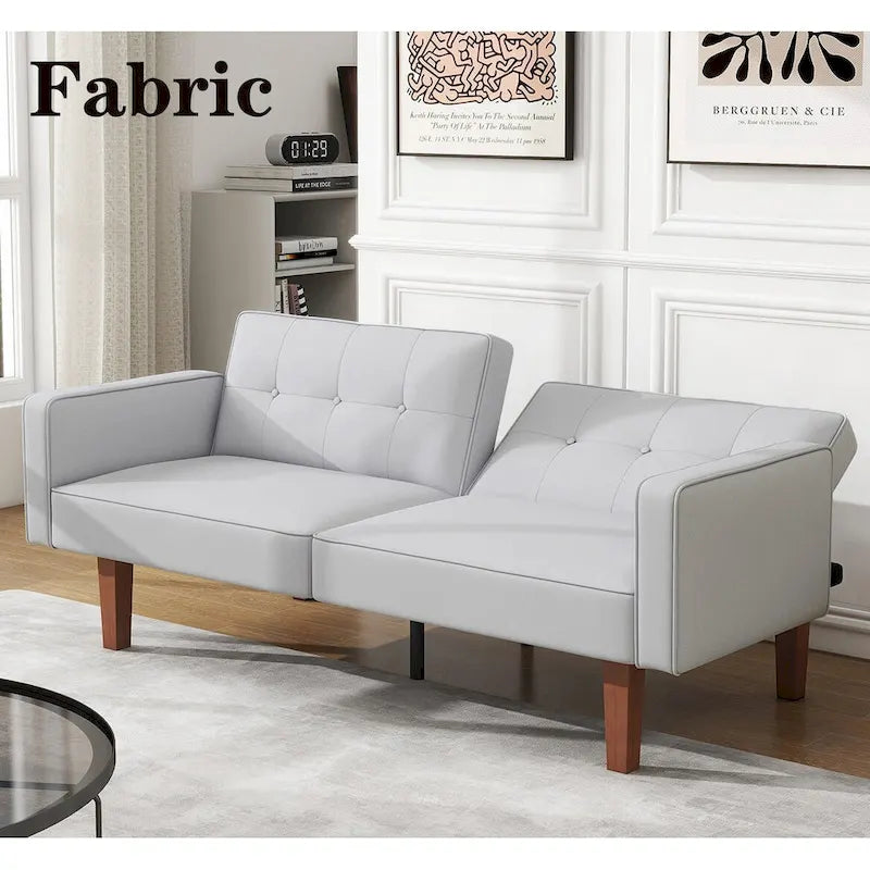 Canapé-lit futon convertible avec coussin en mousse à mémoire de forme