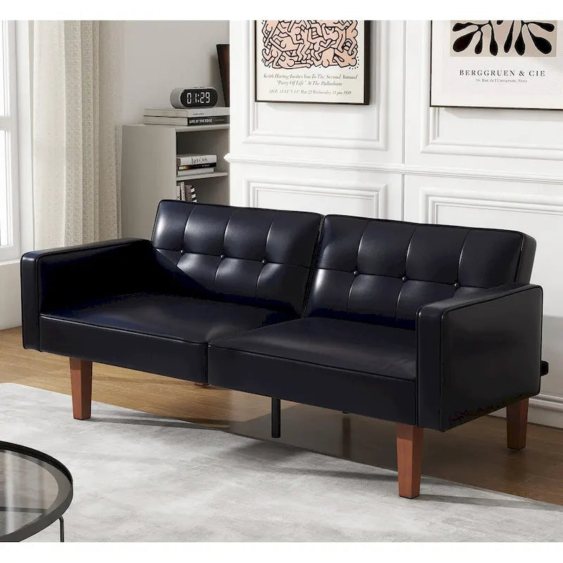 Canapé-lit futon convertible avec coussin en mousse à mémoire de forme