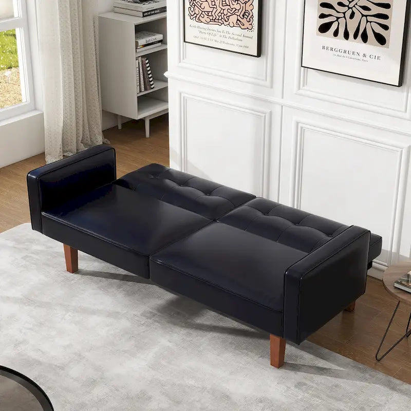 Canapé-lit futon convertible avec coussin en mousse à mémoire de forme