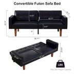 Canapé-lit futon convertible avec coussin en mousse à mémoire de forme