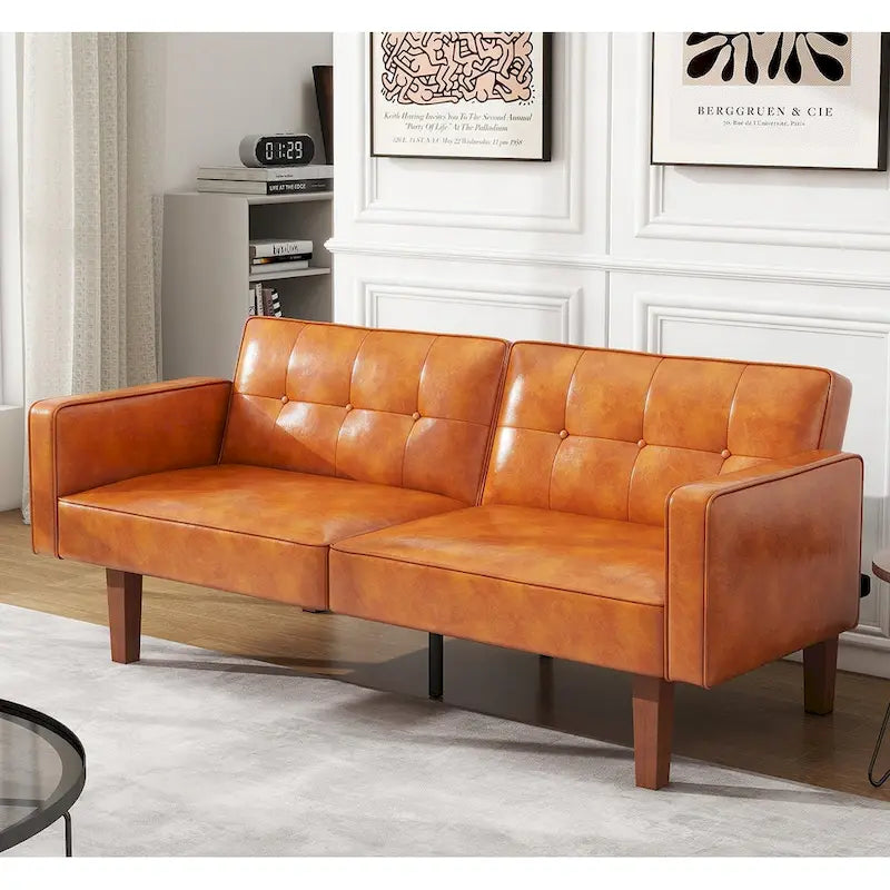 Canapé-lit futon convertible avec coussin en mousse à mémoire de forme