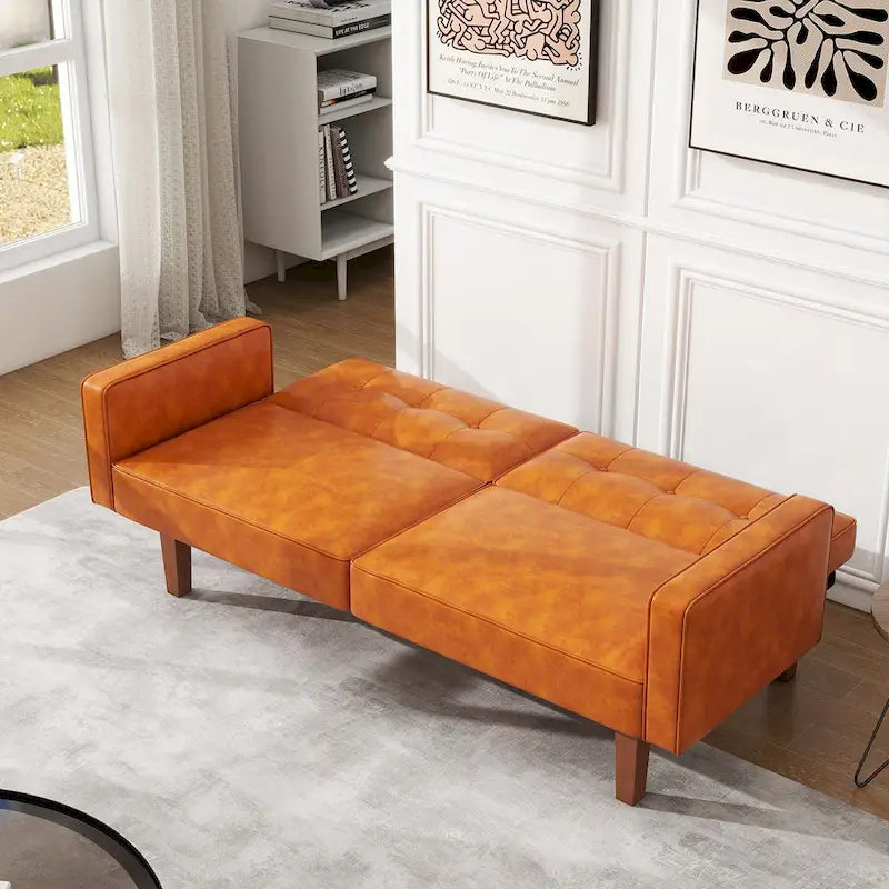 Canapé-lit futon convertible avec coussin en mousse à mémoire de forme