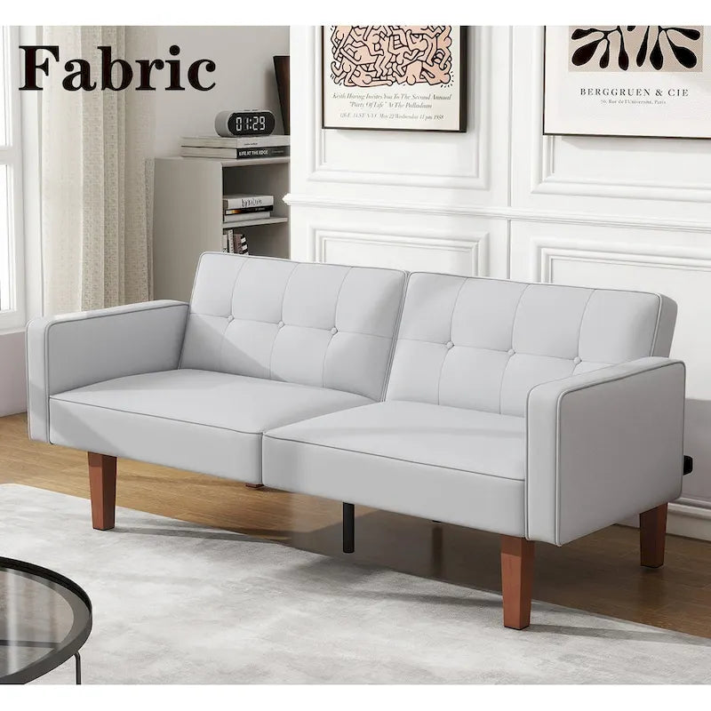 Canapé-lit futon convertible avec coussin en mousse à mémoire de forme