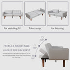 Canapé-lit futon convertible avec coussin en mousse à mémoire de forme