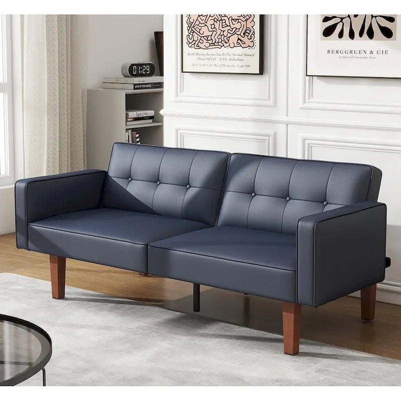 Canapé-lit futon convertible avec coussin en mousse à mémoire de forme