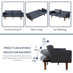 Canapé-lit futon convertible avec coussin en mousse à mémoire de forme