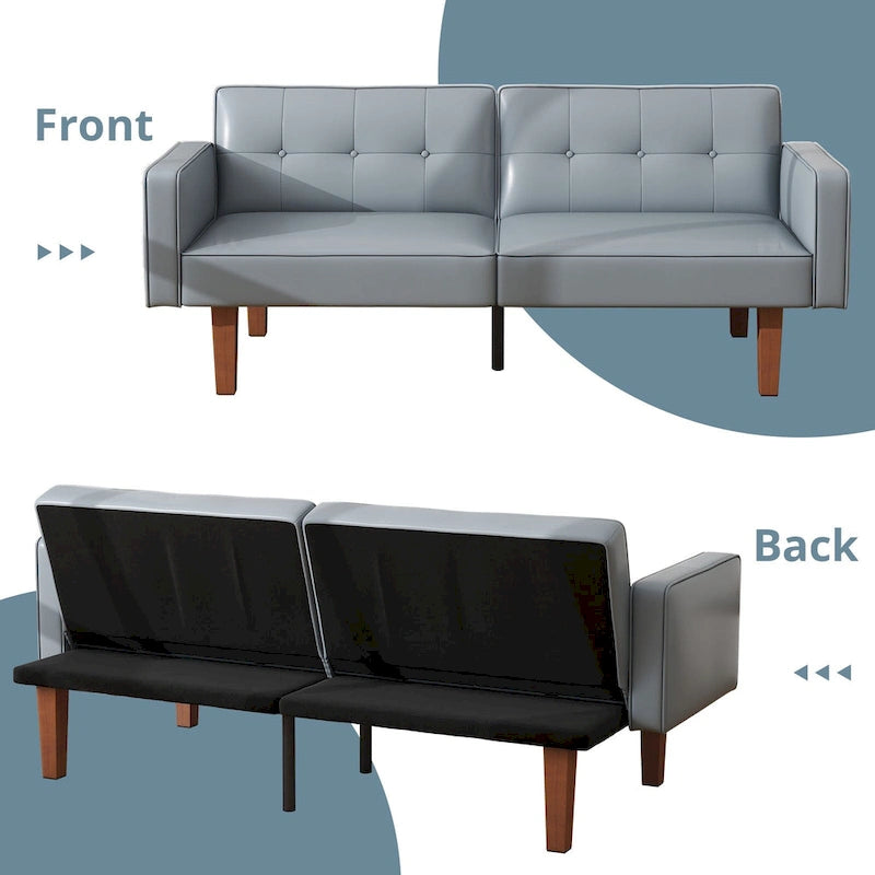 Canapé-lit futon convertible avec coussin en mousse à mémoire de forme