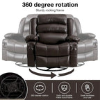 Fauteuil inclinable, pivotant et à bascule manuel avec massage et chauffage