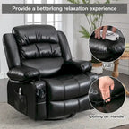 Fauteuil inclinable, pivotant et à bascule manuel avec massage et chauffage