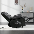 Fauteuil inclinable, pivotant et à bascule manuel avec massage et chauffage