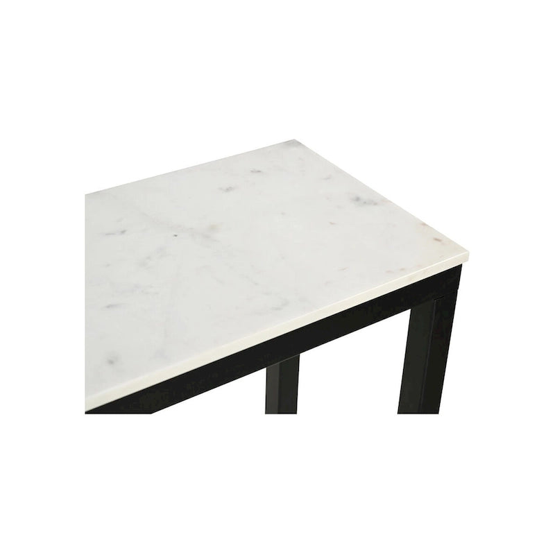 Console moderne en marbre blanc - 42 L x 30 H x 14 P