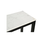 Console moderne en marbre blanc - 42 L x 30 H x 14 P
