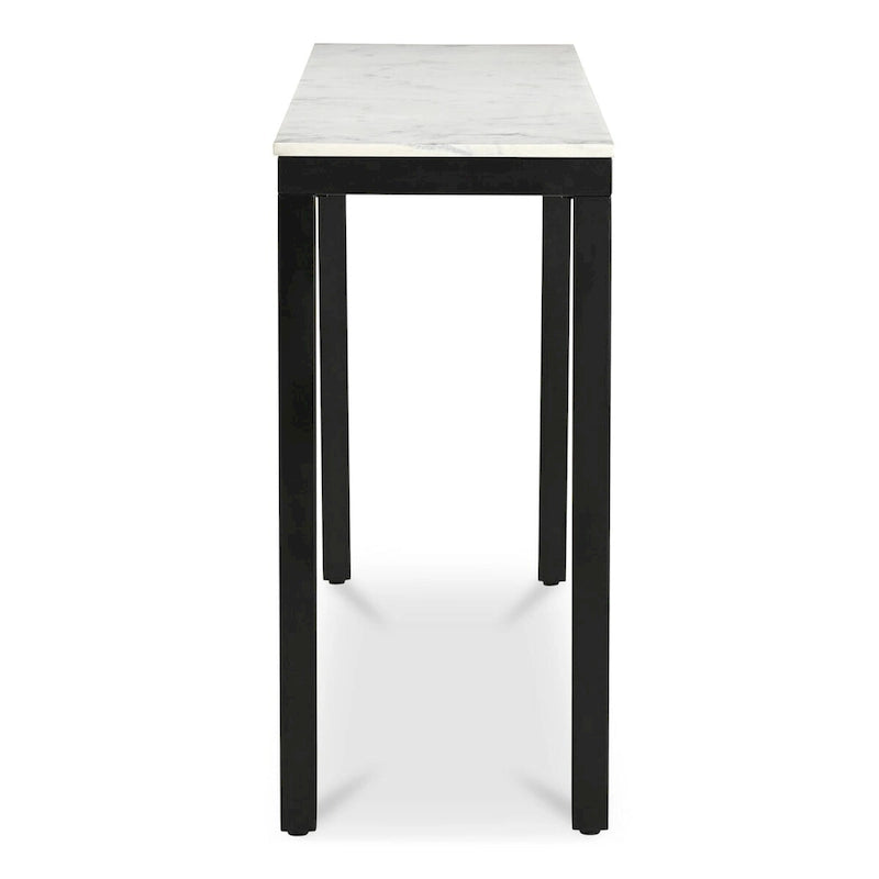Console moderne en marbre blanc - 42 L x 30 H x 14 P