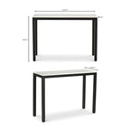 Console moderne en marbre blanc - 42 L x 30 H x 14 P