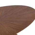 Table de salle à manger ovale en noyer de style Mid-Century Modern de 71 pouces