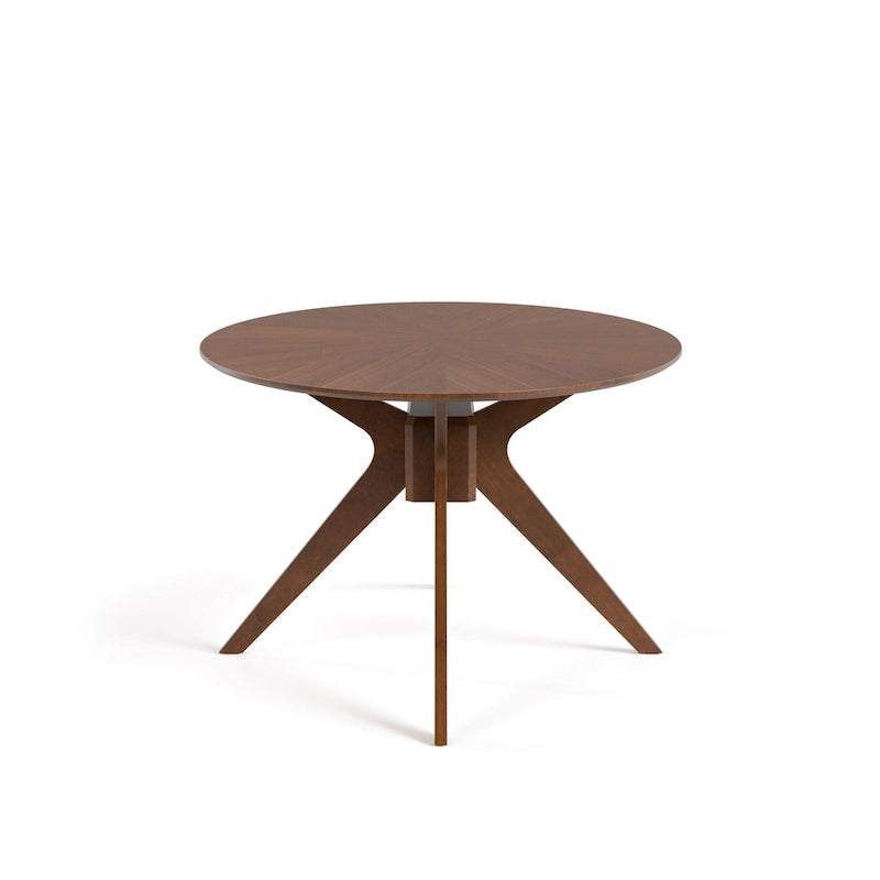 Table de salle à manger ovale en noyer de style Mid-Century Modern de 71 pouces
