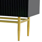 Buffet enfilade à 4 portes avec poignées métalliques - 152,4 L x 38,6 l x 78,5 H cm