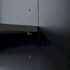 Buffet enfilade à 4 portes avec poignées métalliques - 152,4 L x 38,6 l x 78,5 H cm