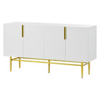 Buffet enfilade à 4 portes avec poignées métalliques - 152,4 L x 38,6 l x 78,5 H cm