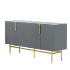 Buffet enfilade à 4 portes avec poignées métalliques - 152,4 L x 38,6 l x 78,5 H cm
