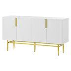 Buffet enfilade à 4 portes avec poignées métalliques - 152,4 L x 38,6 l x 78,5 H cm