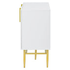 Buffet enfilade à 4 portes avec poignées métalliques - 152,4 L x 38,6 l x 78,5 H cm