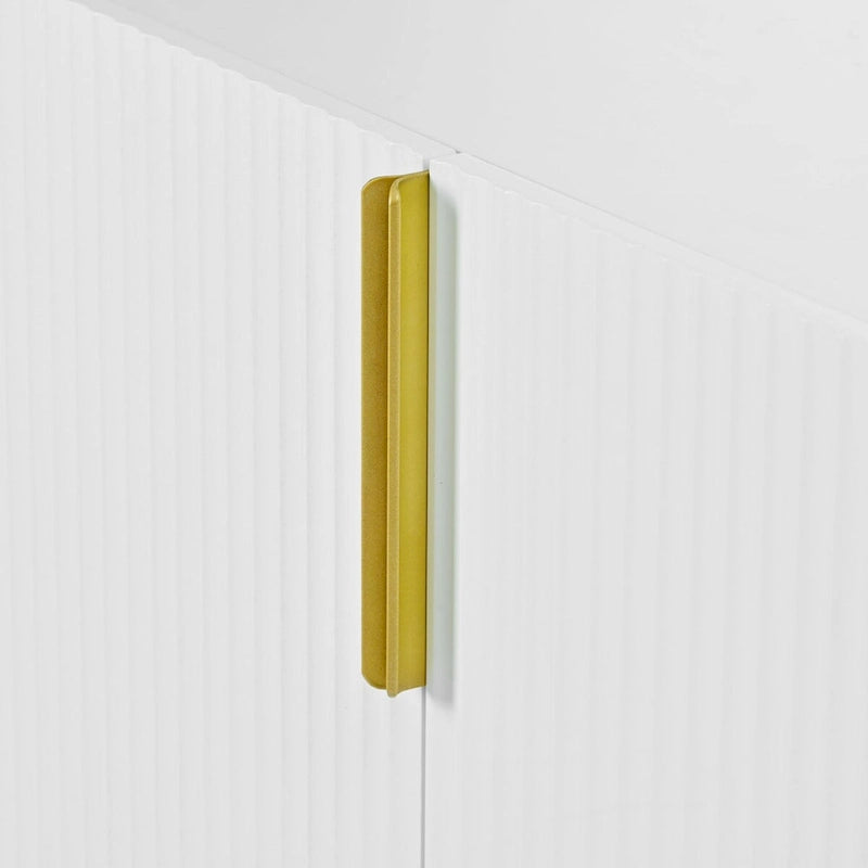 Buffet enfilade à 4 portes avec poignées métalliques - 152,4 L x 38,6 l x 78,5 H cm