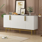 Buffet enfilade à 4 portes avec poignées métalliques - 152,4 L x 38,6 l x 78,5 H cm