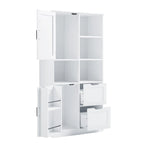 Meuble de rangement de salle de bain autoportant avec portes et tiroirs