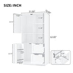 Meuble de rangement de salle de bain autoportant avec portes et tiroirs