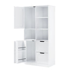 Meuble de rangement de salle de bain autoportant avec portes et tiroirs
