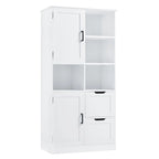 Meuble de rangement de salle de bain autoportant avec portes et tiroirs